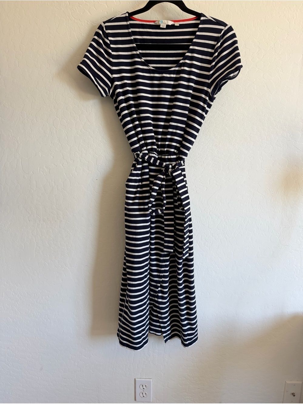 boden trim detail jersey dress | Dresses | Boden Navy White Striped Belted Midi Red Us 6r Uk R GL-04.06.26